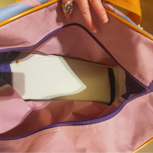 90s BARBIE purple and pink rolling travel tote bag book bag dance bag - Picture 4 of 16